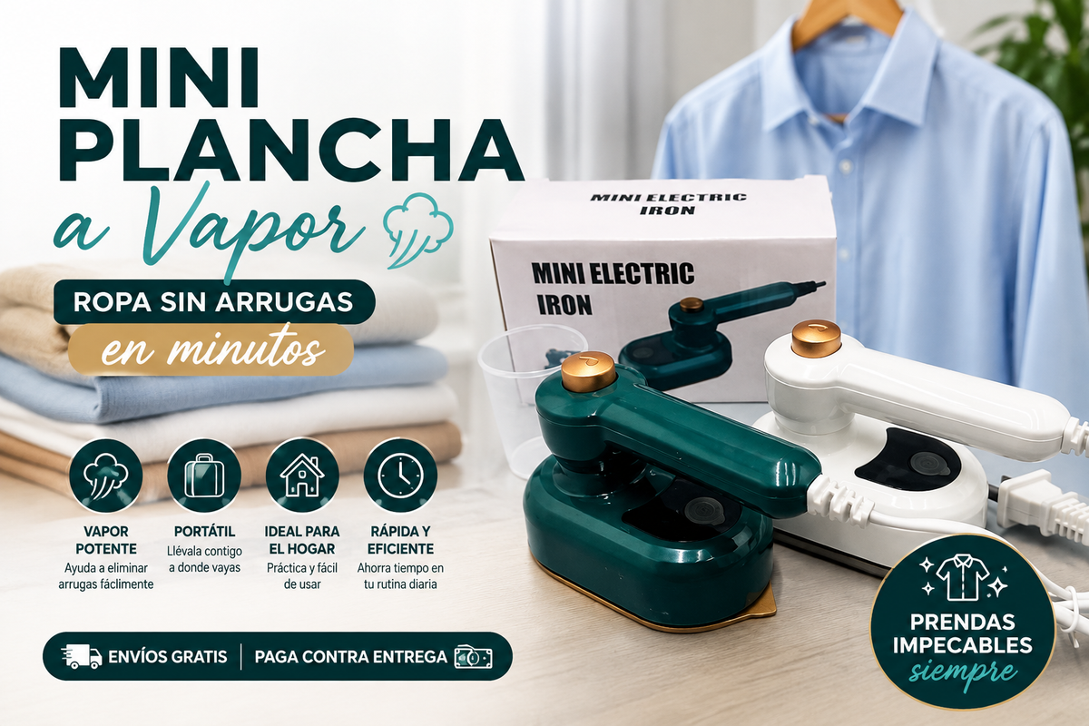MINI PLANCHA A VAPOR PORTÁTIL