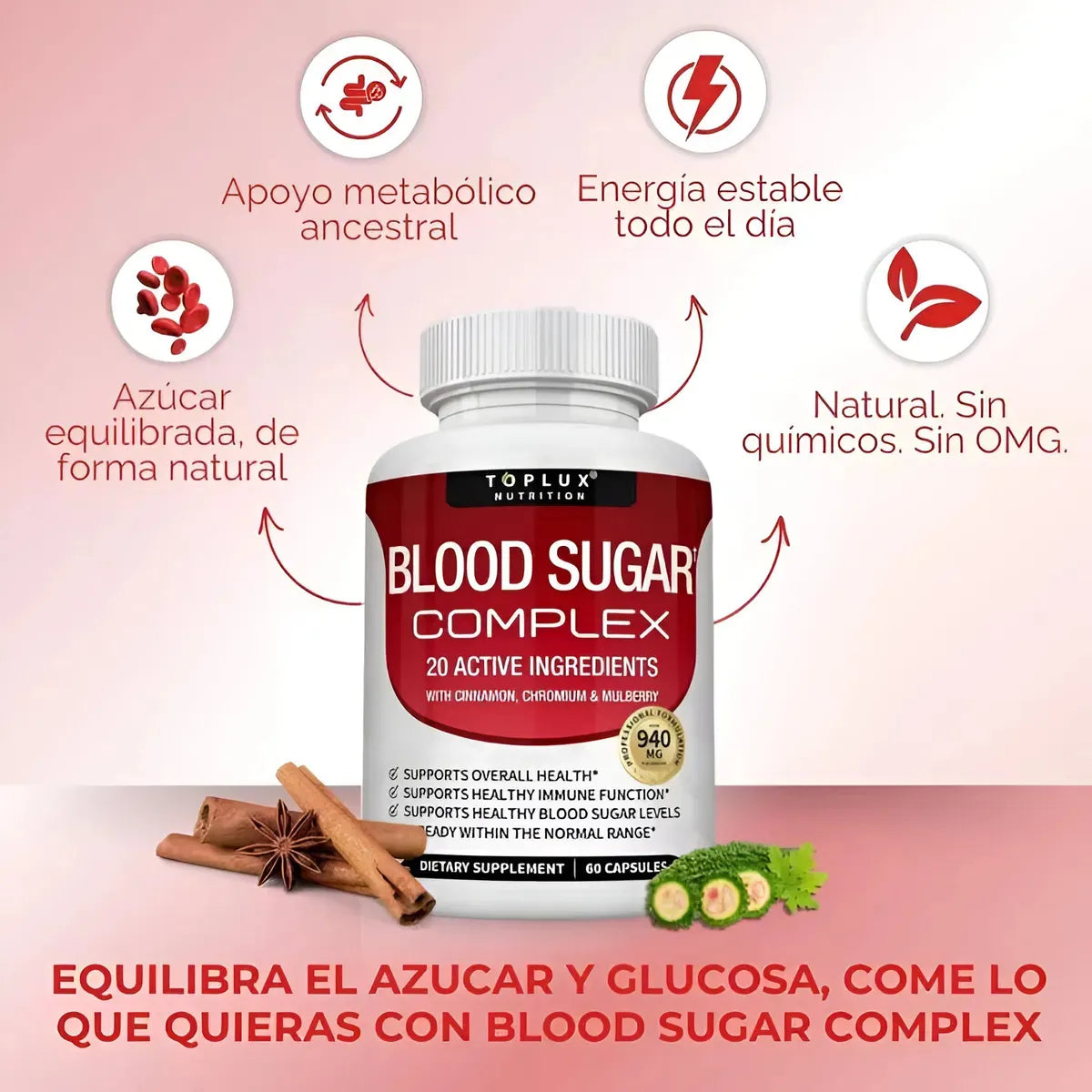 Blood Sugar Complex – Suplemento para el Apoyo de la Glucosa